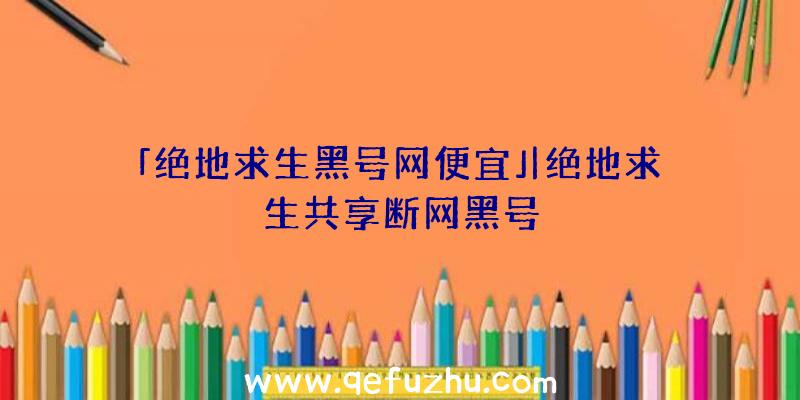 「绝地求生黑号网便宜」|绝地求生共享断网黑号